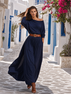 High-end Casual And Relaxed One-shoulder Maxi Dress