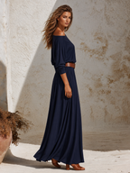 High-end Casual And Relaxed One-shoulder Maxi Dress