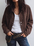 Brown Zip-Up Utility Jacket