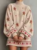 Beige Corduroy Gingerbread Tunic Dress